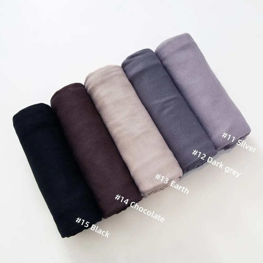 29Colors Premium Jersey Hijab Scarf Solid Muslim Long Scarves Turban Shawl Elastic Cotton Arab Headscarf Head Wraps Saudi Hijabs 6