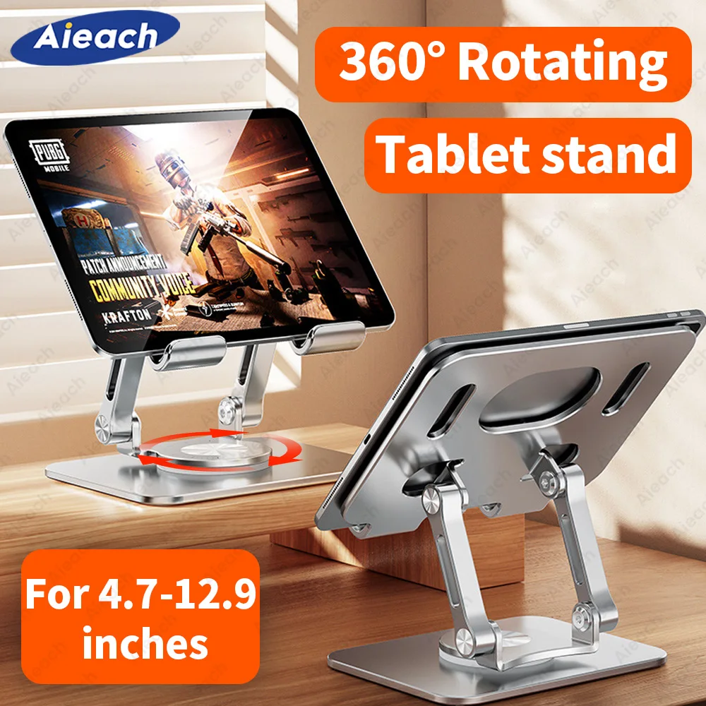 Aieach 12,9 дюймов Подставка для планшета для iPad Pro подставка для Xiaomi iPhone мобильный телефон алюминиевый регулируемый держатель для планшета