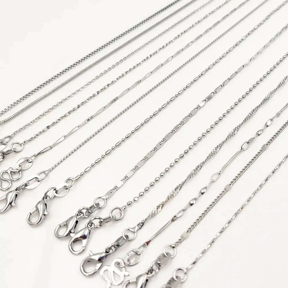 Silberketten Für Damen Und Herren Schlichte Schlangenkette_voghion.com