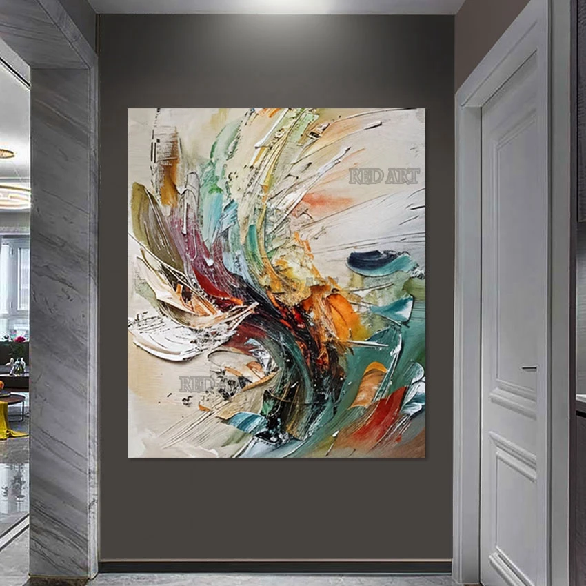 3D Thickness Acrylic Paints Texture Abstract Knife Art Unframed Wall Decorative Hangings Painting Large Panel Set Colors Artwork 3D Thickness Acrylic Paints Texture Abstract Knife Art Unframed Wall Decorative Hangings Painting Large Panel Set Colors Artwork