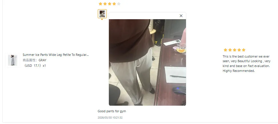 Sommer-Eishose mit weitem Bein, Größe Petite bis Regular, UPF50+ Sonnenschutzhose, atmungsaktiv, dünn, lässige Hose, elastisch, dehnbar – Detail 1