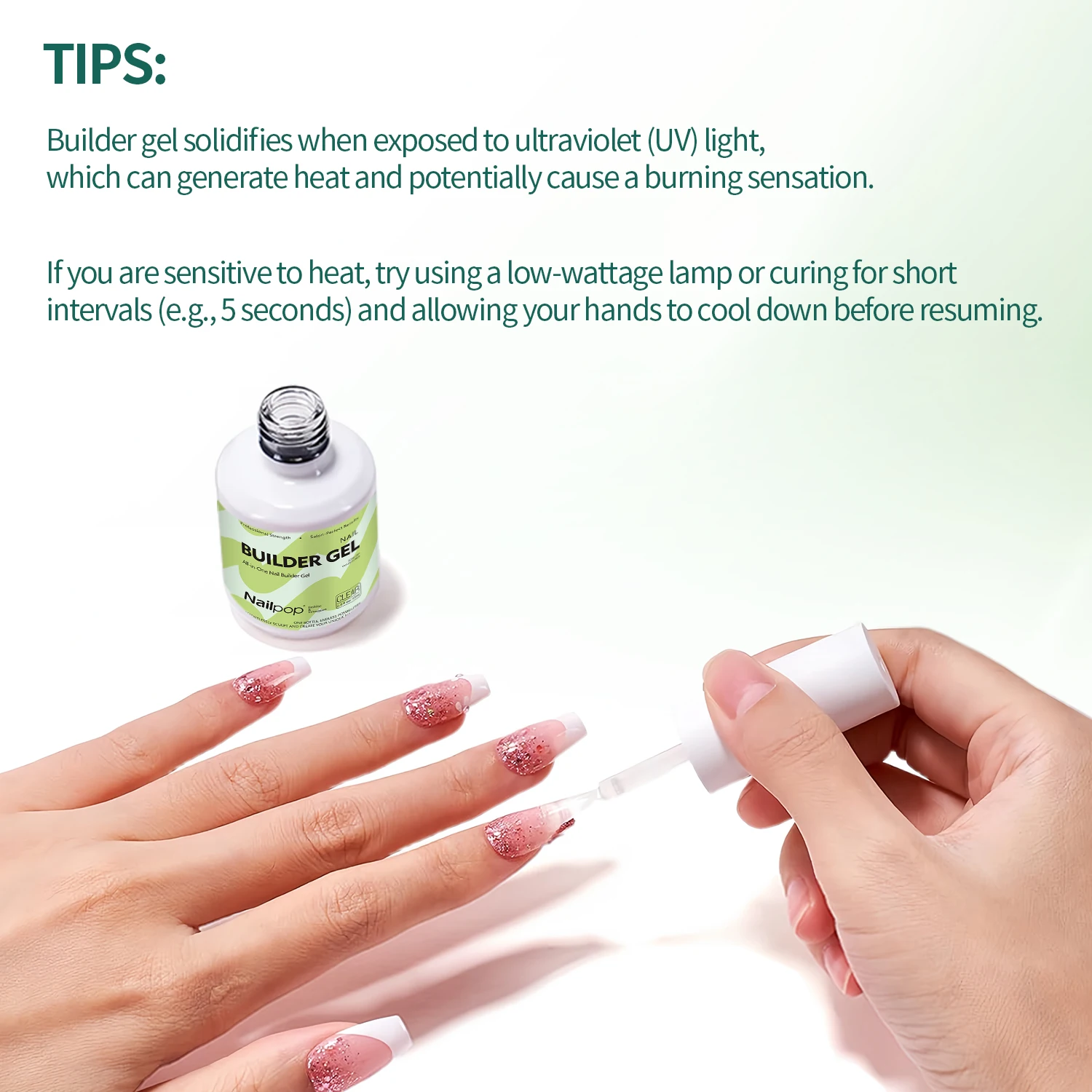 Nailpop Builder Gel: Multi-Use Strengthening & Extension Nail Kit (15ml)
