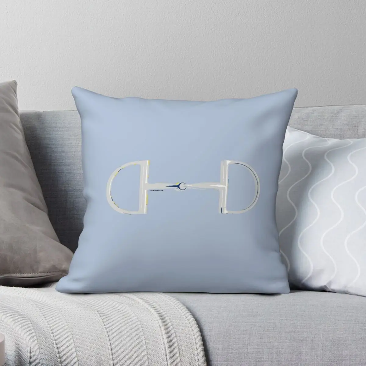 

Equestrian Snaffle Bit Pillowcase Polyester Linen Velvet Printed Zip Decor Pillow Case Room Cushion Cover