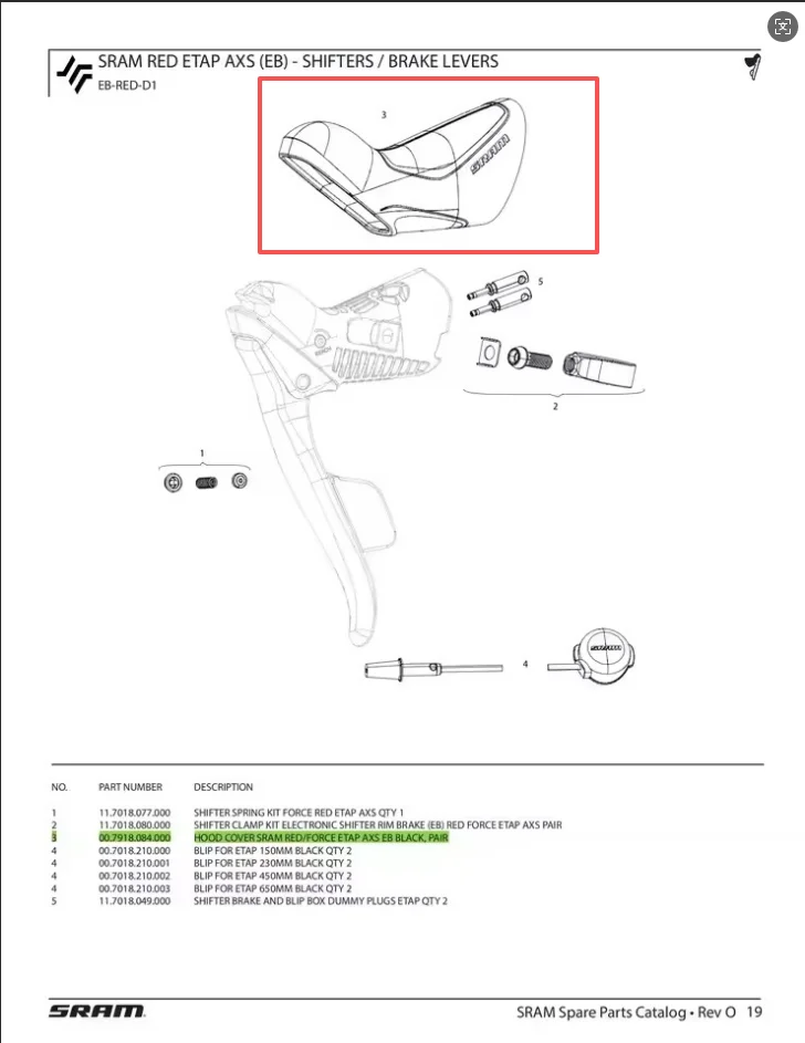 Fahrrad-Schalthebelabdeckungen für Felgenbremsen Sram RED Etap11/FORCE ETap AXS12 SRAM ROAD HOOD COVER ETAP 11S/22-Gang Fahrradzubehör – Detail 8