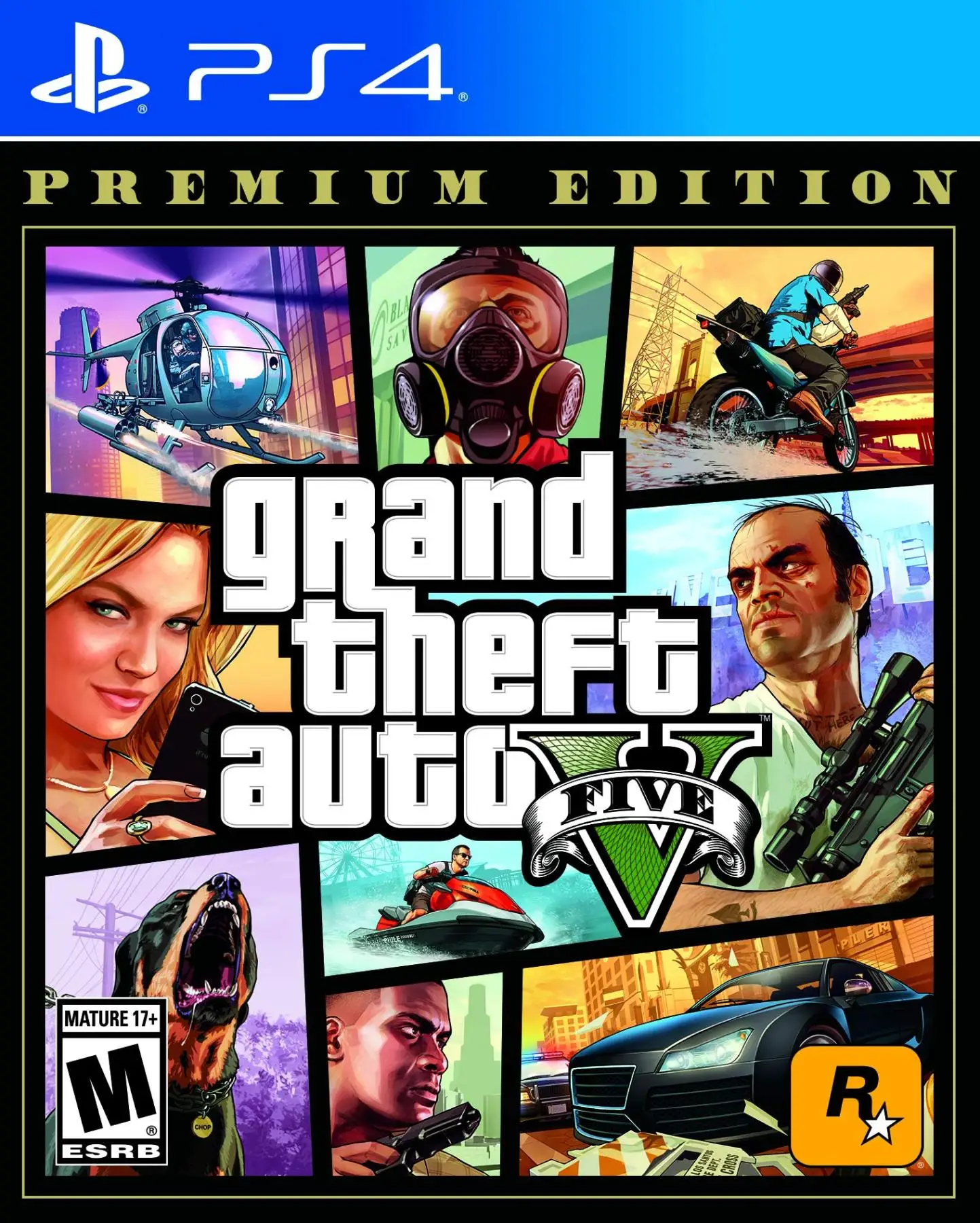 Игровой контроллер GTA 5 Premium Edition Grand Theft Auto V PS4 Playstation 4 Disk Version игровой геймпад |