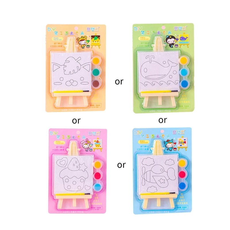

Cartoon DIY Oil Painting Shelf Drawing Hand Paint DIY Oil Painting for Kids