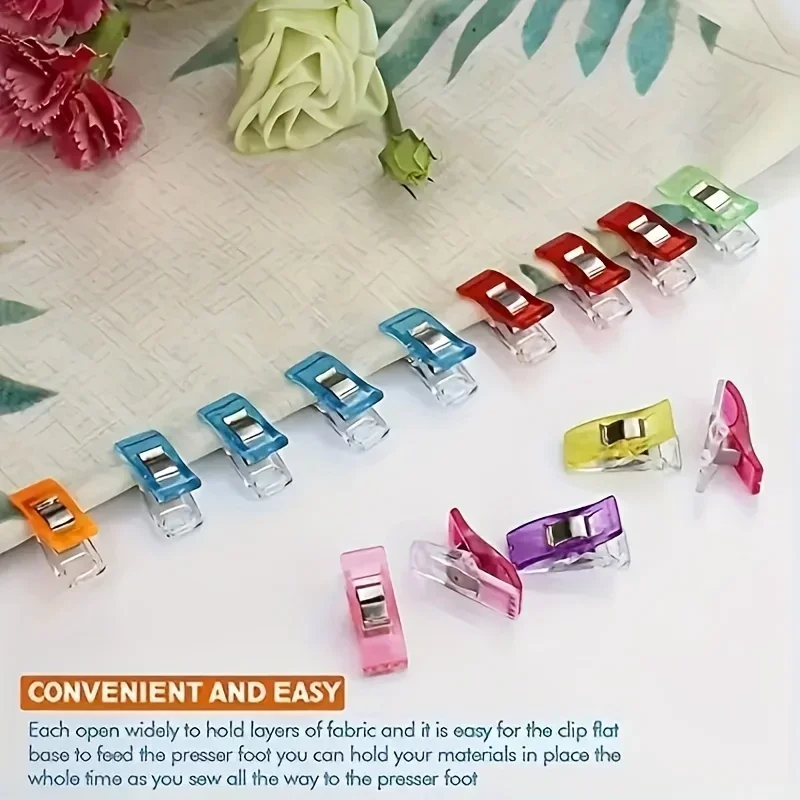 Colorful Sewing Clips Multipurpose Plastic Craft Crocheting Knitting Safety Securing Clothing Clips for DIY Fabric 10-100PCS
