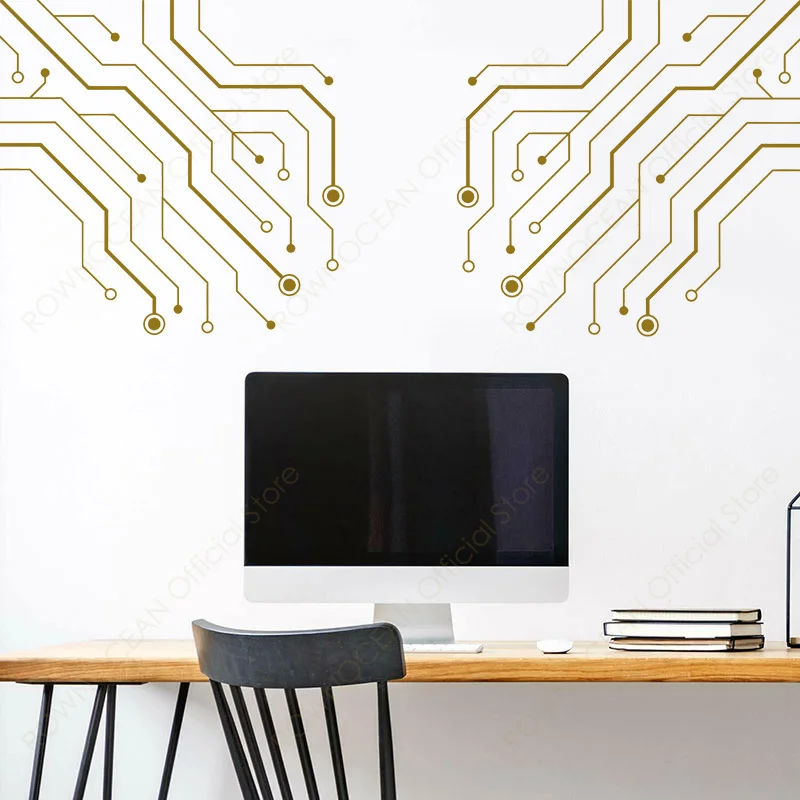 Office Decor Technology Circuit Board Wall Decals Computer It Software Office decor technology circuit board wall decals computer it software