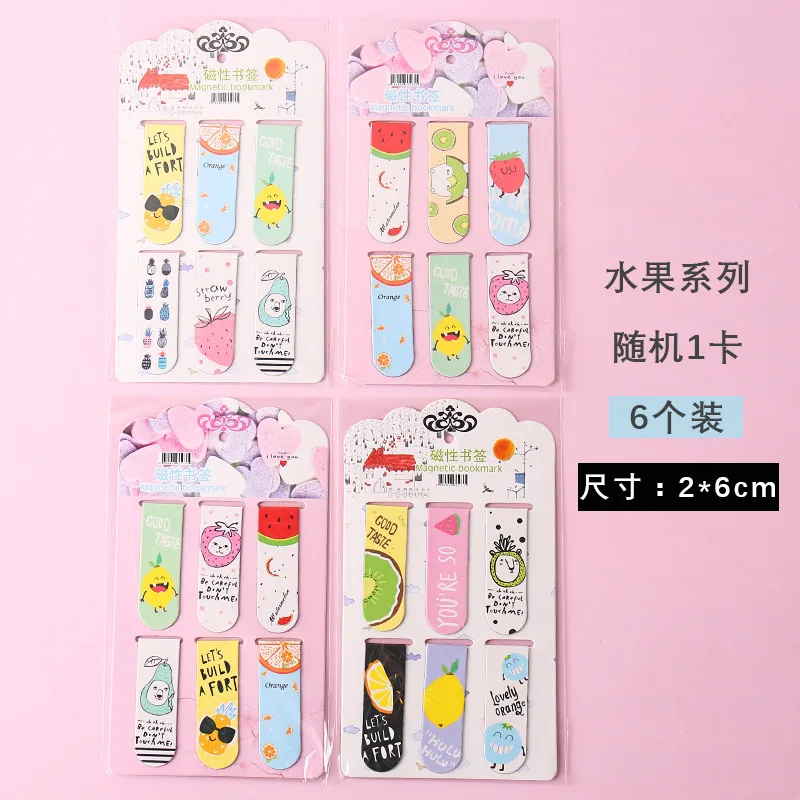 Magnetic Bookmark Animal Bookmark Bookmarks Stationery Supplies Random Cute Cartoon Creative Kawaii Cat Panda Bookmark Kids Gifts