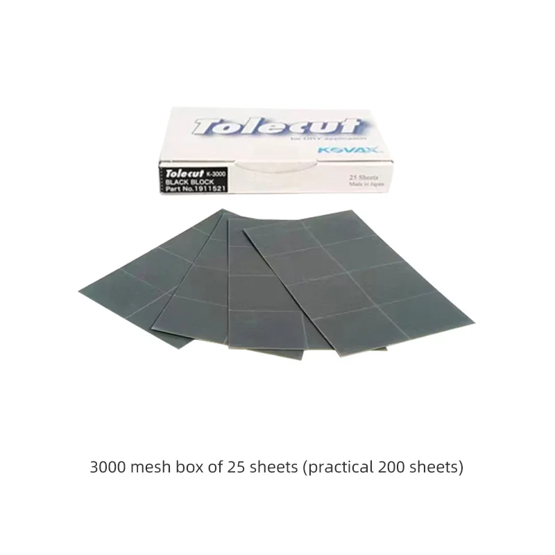 Polish Sand Paper Sandpaper Set Japan KOVAX Tolecut 8 Cuts Toleblock Sanding Automobile Polishing 800/ 1200/1500/2000/3000 Sandpaper