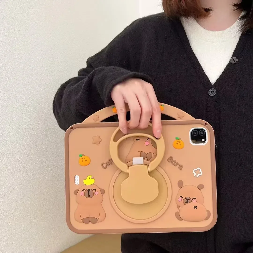 Cartoon Capybara Tablet Cover