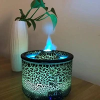 "High-capacity Air Humidifier with Essential Oil Diffuser & Realistic Flame Effects - Perfect for Bedroom Use" 1