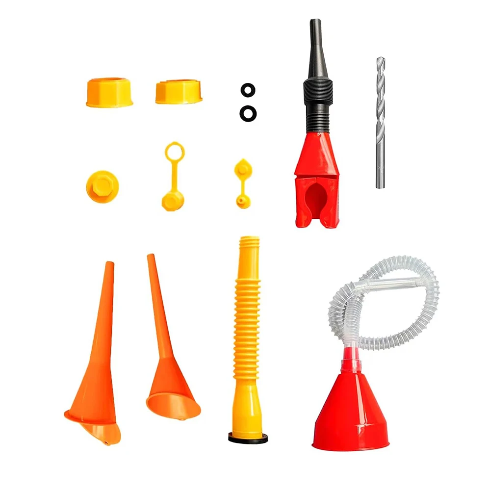 

Car Gas Can Spout Nozzle Replacement Fuel Canister Nozzle Cap Kit With Gasket Plug Cap Vent Cap Funnel Kit