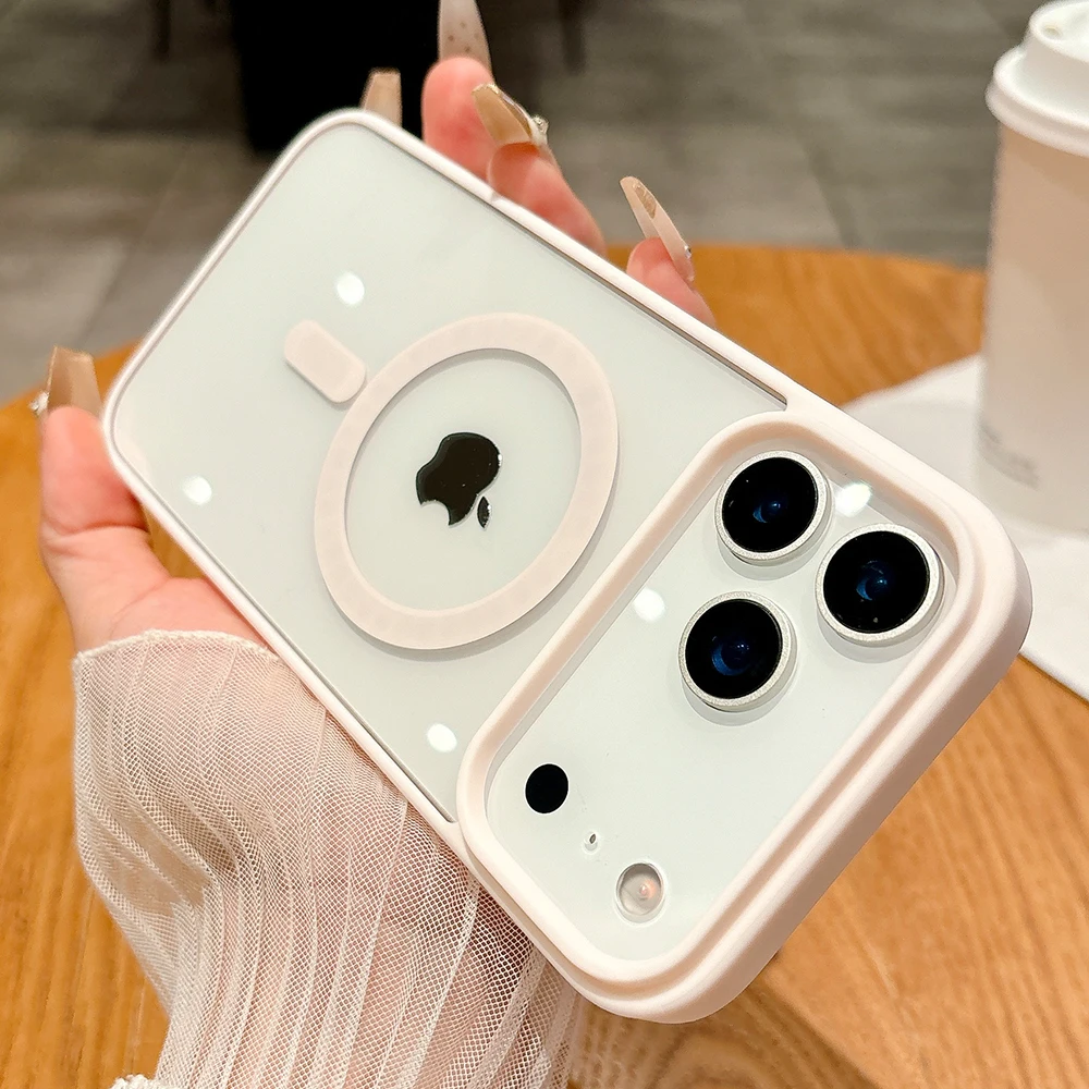 Desert Titanium Gold Magnetic Charging Phone Case - Magsafe Armor Hard Cover