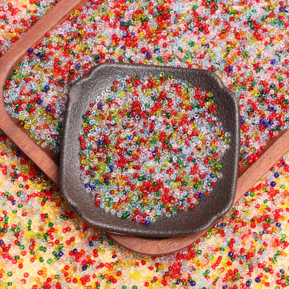 450g/bag Transparent Super Mini 2mm Loose  Round Glass Beads Jewelry Making DIY For Necklace Bracelet Wholesale