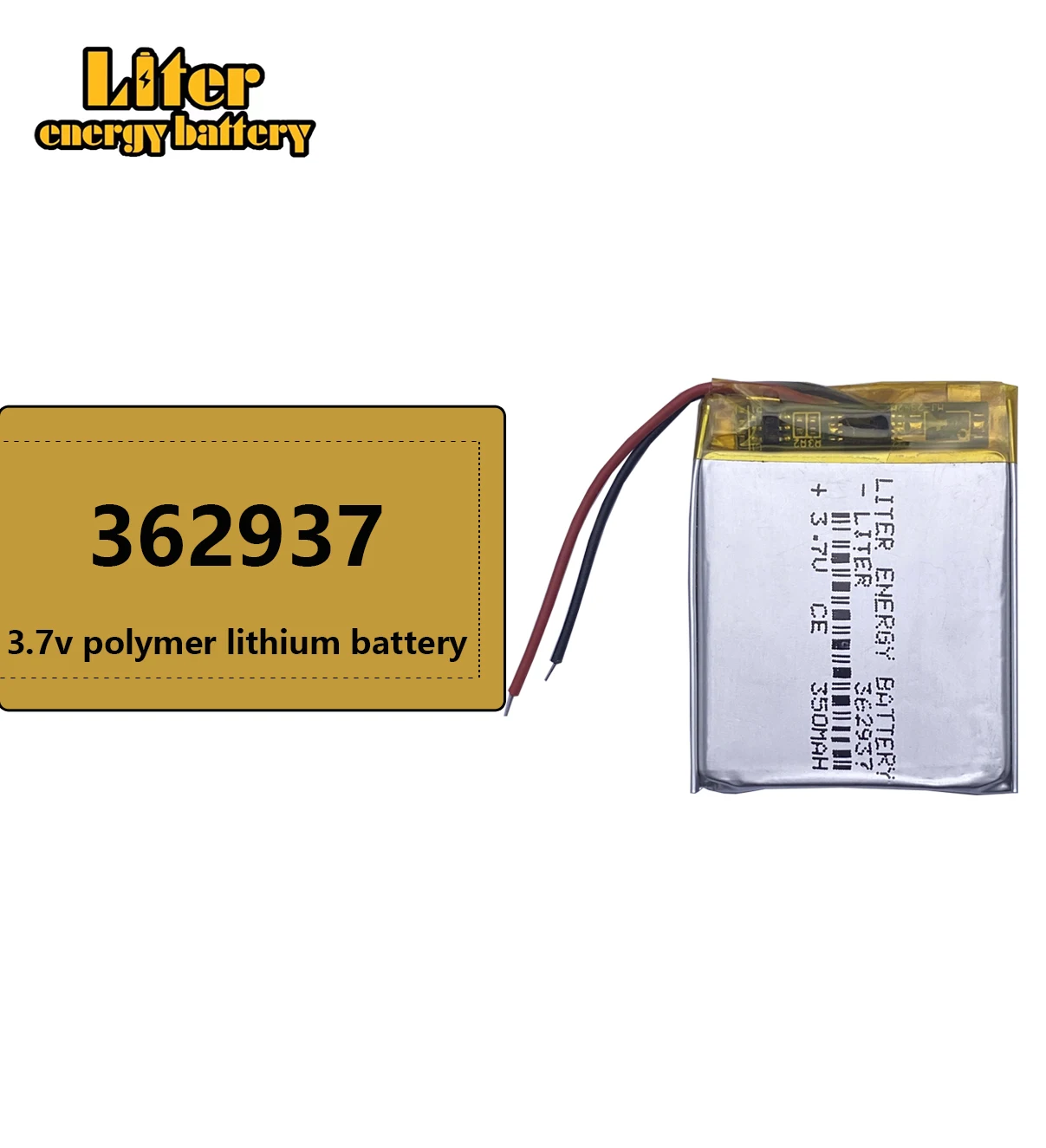 3.7V 350mAh 362937 Lithium Polymer Li-Po li ion Rechargeable Battery cells For Mp3 MP4 MP5 GPS PSP