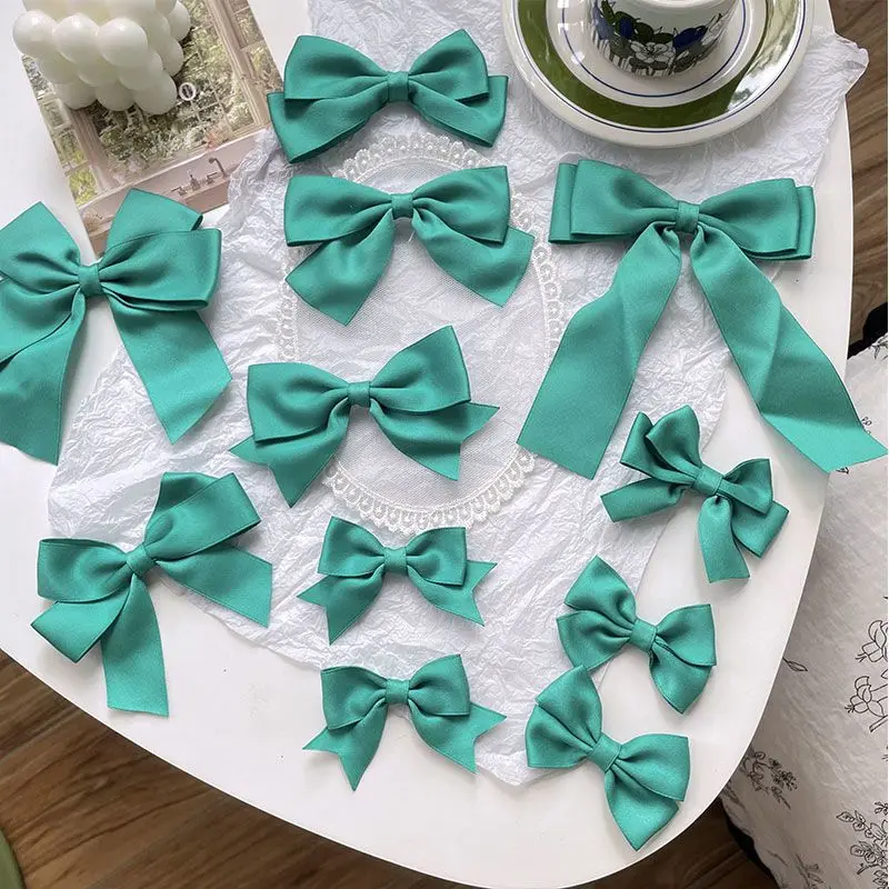 Türkis grüne Farbe Schleife Haarspange süße elegante Haarnadeln Mädchen Frauen tägliche Party handgemachte Kopfbedeckung Kinder Haarschmuck