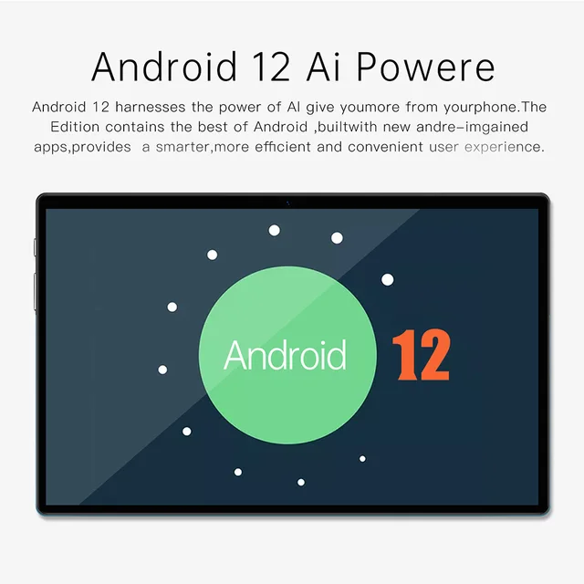 2024 New 10.1 Inch Android Tablets Octa Core 8GB RAM 256GB ROM Google Play 3G 4G LTE Dual SIM Dual WiFi Tablet PC Android 12 3