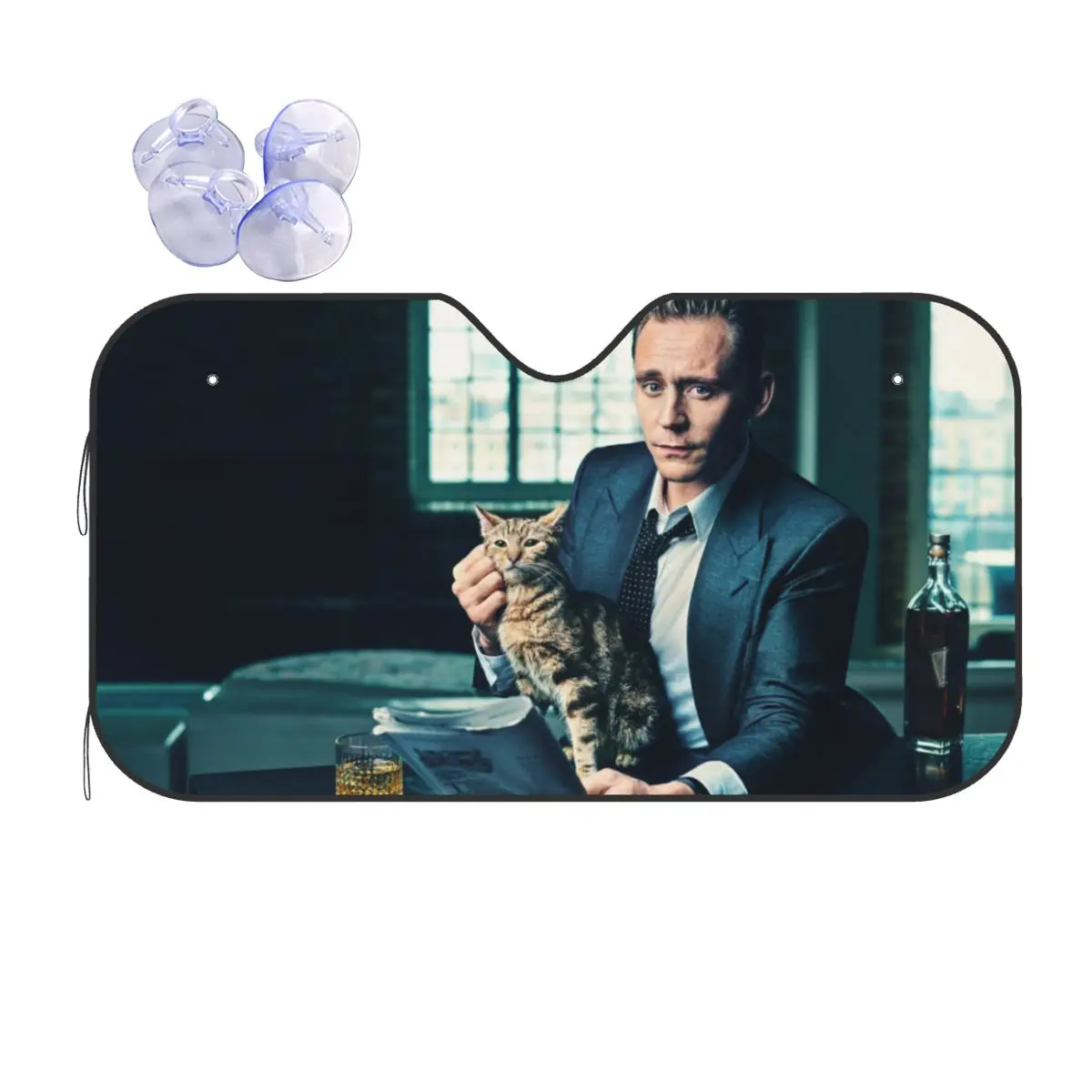 

Солнцезащитный козырек Tom Hiddleston для лобового стекла, новинка, переднее лобовое стекло автомобиля 70x130 см, солнцезащитный козырек, защита от льда, защита от пыли
