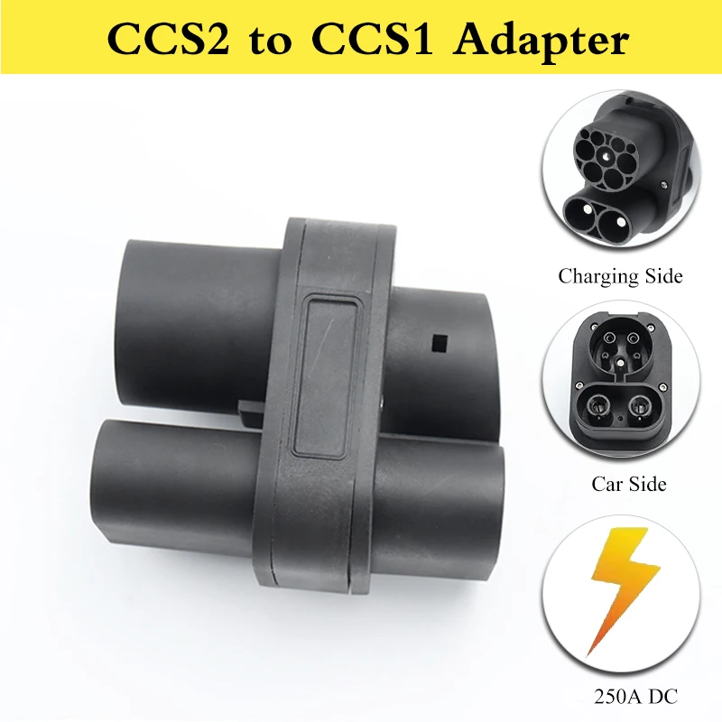 

Electric car vehicle Combo CCS2 to CCS1 DC Adapter 250A 200KW 1000V EV Charger Connector Converter ECSE Adaptor