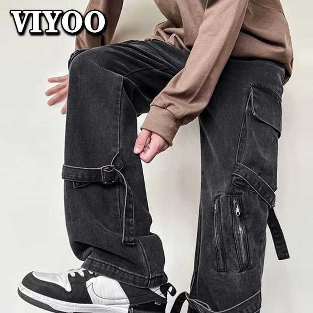 Women's Men's Y2k Clothes Jeans Clothing Cargo Pant Wide Leg