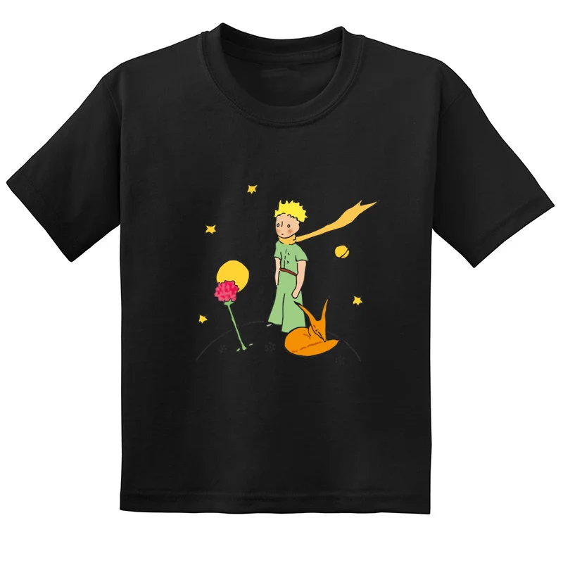 

Little Prince Cartoon Graphic Print Funny Kids T shirt Summer Short Sleeve Children Clothes Cotton Baby Boys Girls T-Shirts