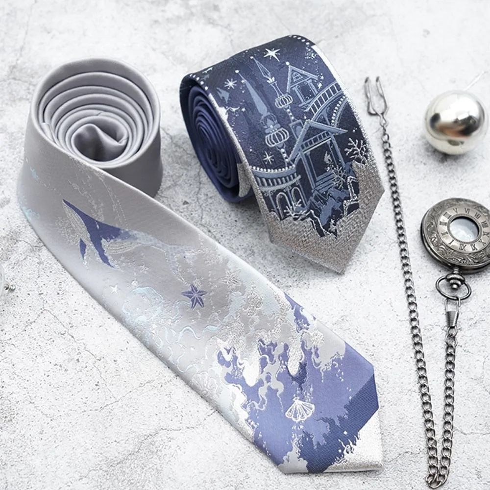 Anime Tie Accessories Uniform Whale Castle Cosplay Student Harajuku Necktie Bow Clothing Prop Christmas Gifts