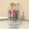 2025Makeup Storage Bucket 360° Rotating Transparent Simple Lig t Luxury Cosmetics Brush Lipstick Holder Stationery Organizer Box 5