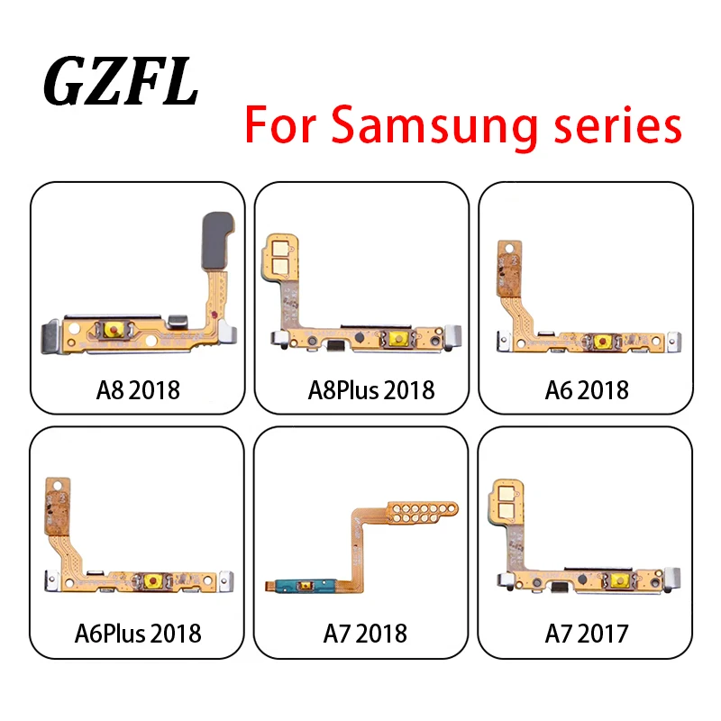 

Кнопка питания гибкий кабель для Samsung Galaxy A6 A8 Plus A7 A5 A3 2018 2017 ВКЛ./ВЫКЛ. Питания боковые кнопки Переключатель гибкий кабель
