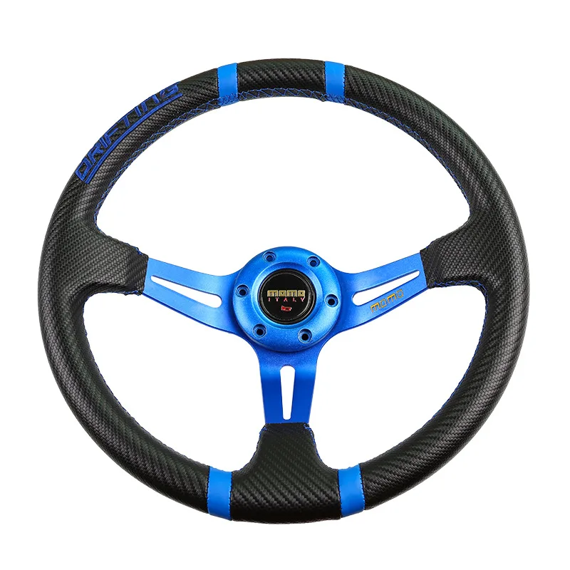 

Universal Car-Styling Sport Steering Wheel 14inch 350mm Steering WheelCarbon Alcanta PVC Car Accessories