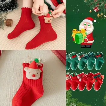 Red Christmas Deer Socks 1