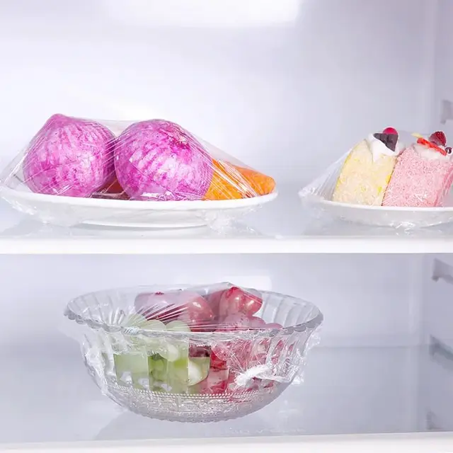 Film plastique alimentaire jetable en PE, 30cm x 20m, 1 pièce, emballage alimentaire pour réfrigérateur, cuisine, légumes, Fruits 6