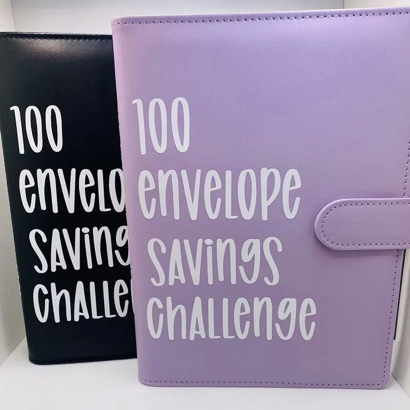 

100 Envelope Challenge Binder Couple Challenge Event Notepad Savings Folder Budget Planner Book Money Envelopes Organizer Gifts