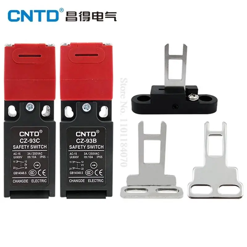 Description Picture 2 of itemCNTD Waterproof CZ-93C 1A1B(1NC/1NO) CZ-93B (2NC) Series Safety Interlock Limit Switch Micro switch with Key