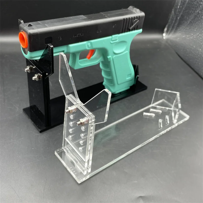 Toy Clear Acrylic Hand Gun Display Stand Pistol Rack Holder For 5 Gears