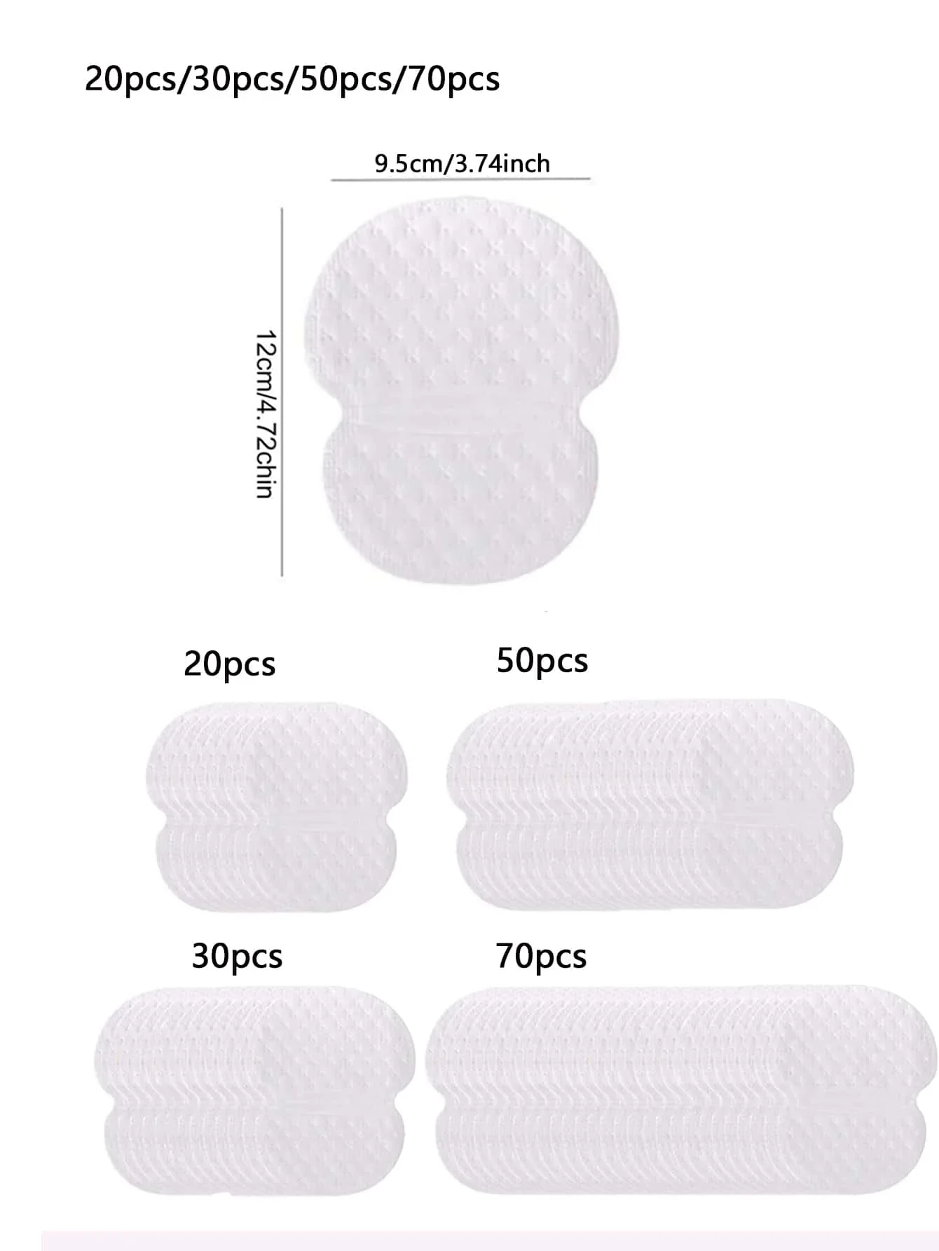 20/30/50/70 PCS-Disposable Sweat-absorbing Patch Summer Deodorants Cotton Pads Underarm Armpit Sweat Pads Dress Disposable Stop Underarm Sweat Pads