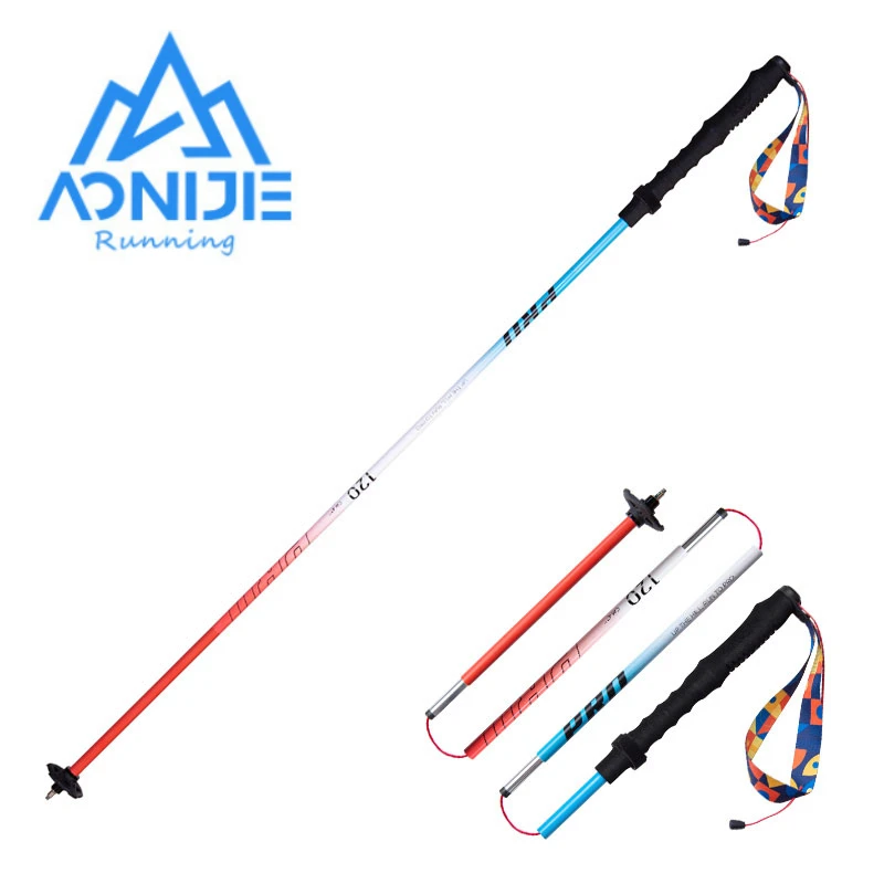 

AONIJIE E4207 New Unisex Outdoor 7075 Aluminum Alloy Hiking Pole 4-section Durable Cross-country Pole Walking Stick 110cm 120cm