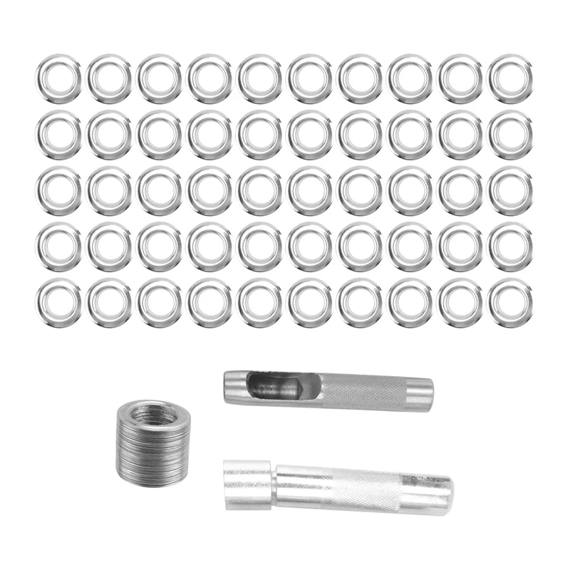 AB02 100개 펀치 그로밋 및 타포린 천막 텐트 타프 수리 키트 구멍 아일렛 새 제품