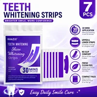 1/7 paires de bandes blanchissantes pour les dents, pour un sourire plus blanc, bandes dentaires flexibles faciles à appliquer pour les soins cosmétiques quotidiens 2