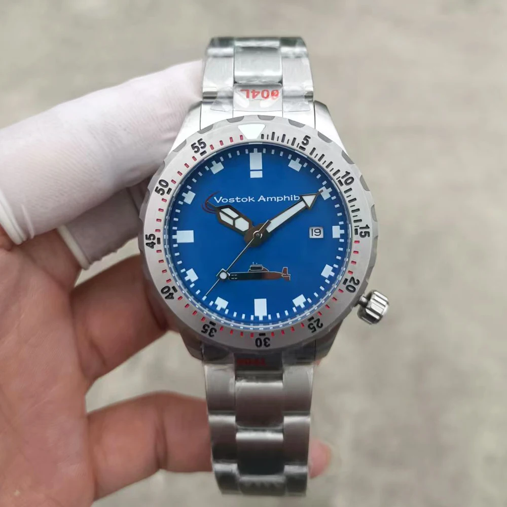 Germany Design Vostok Amphibia Mechanical Watches Men Automatic Diver Herren Uhr Herrenarmbanduhr Mechanische Uhren Automatik