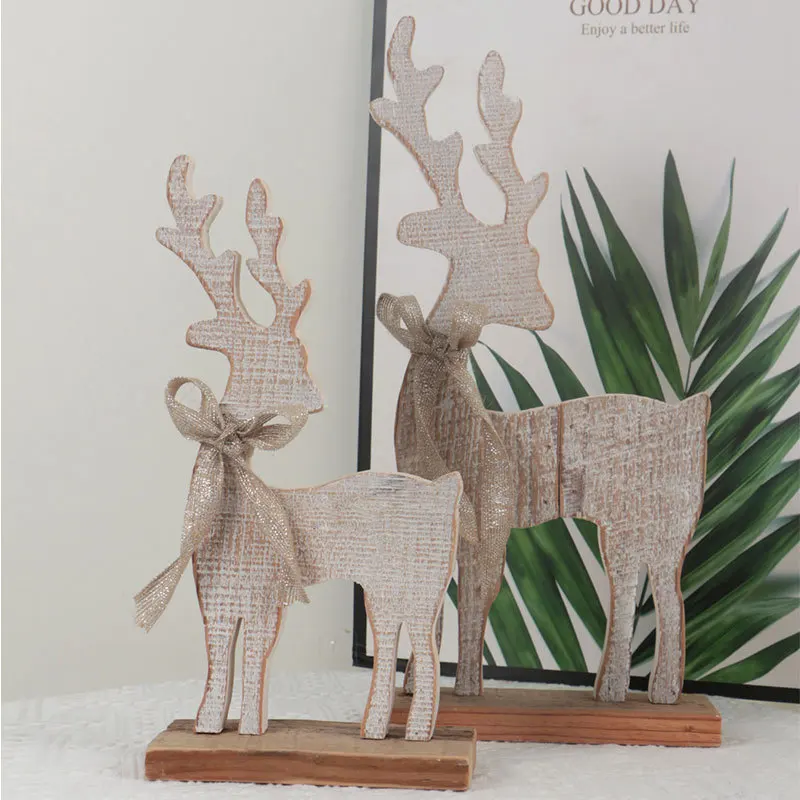 

Nordic Driftwood Ornaments, Handmade Wooden Table Decorations, Fawn Ornaments