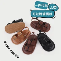 Baby Shoes Summer Sandal Cool Style High Quality PU and TPR Anti-slip Sole Todder Walking Shoe 0-9-18 Month 2024 Fashion BHX3205 1