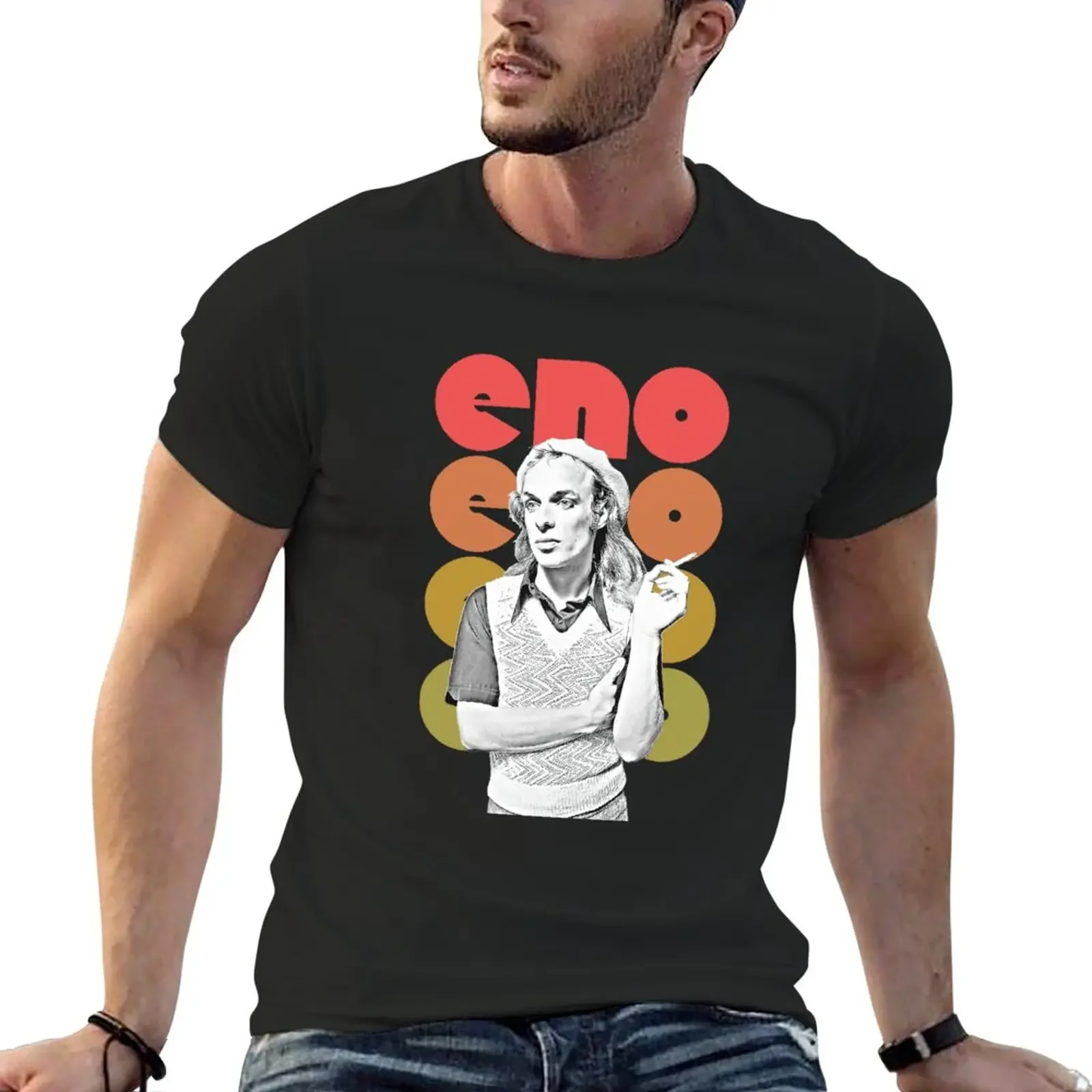 Compleanno Brian Eno Mens Funny T-Shirt Funnys Cute Tops Plus Size Felpe, Uomo