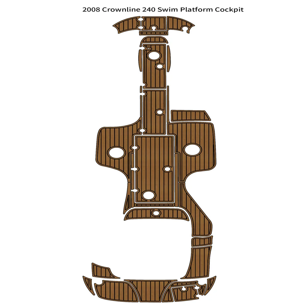 

2008 г., Crownline, 240, напольный коврик из искусственного тика из вспененного этилвинилацетата с платформой для плавания, напольный коврик, самоклеящийся коврик в стиле морской кошки или шага