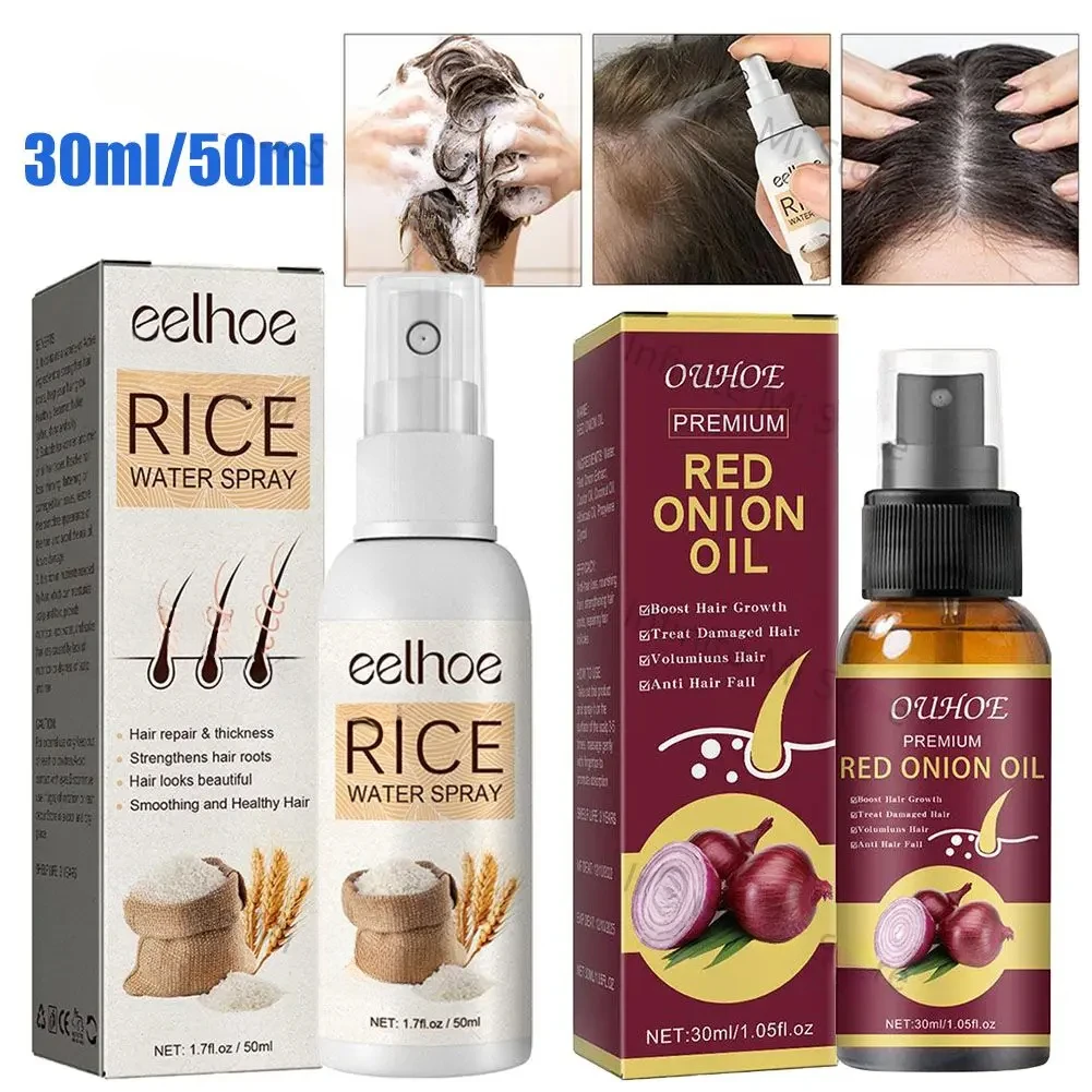 Red Onion Essential Oil Spray For Hair Care Rice Water Moisturizing Hair Spray Damaged Treatments Care Products