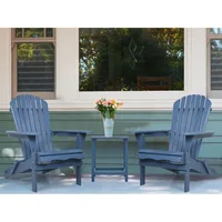 Wooden Folding Adirondack Chair Set of 2, Pre-Assembled BackRest Wood Lounge Chair for Outdoor Patio Garden Lawn Backyard Deck P 2