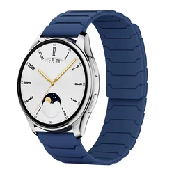 Magnetic Silicone Loop Watch Band, 22mm/20mm - Premium Strap for 1pcs 22MM (Blue)