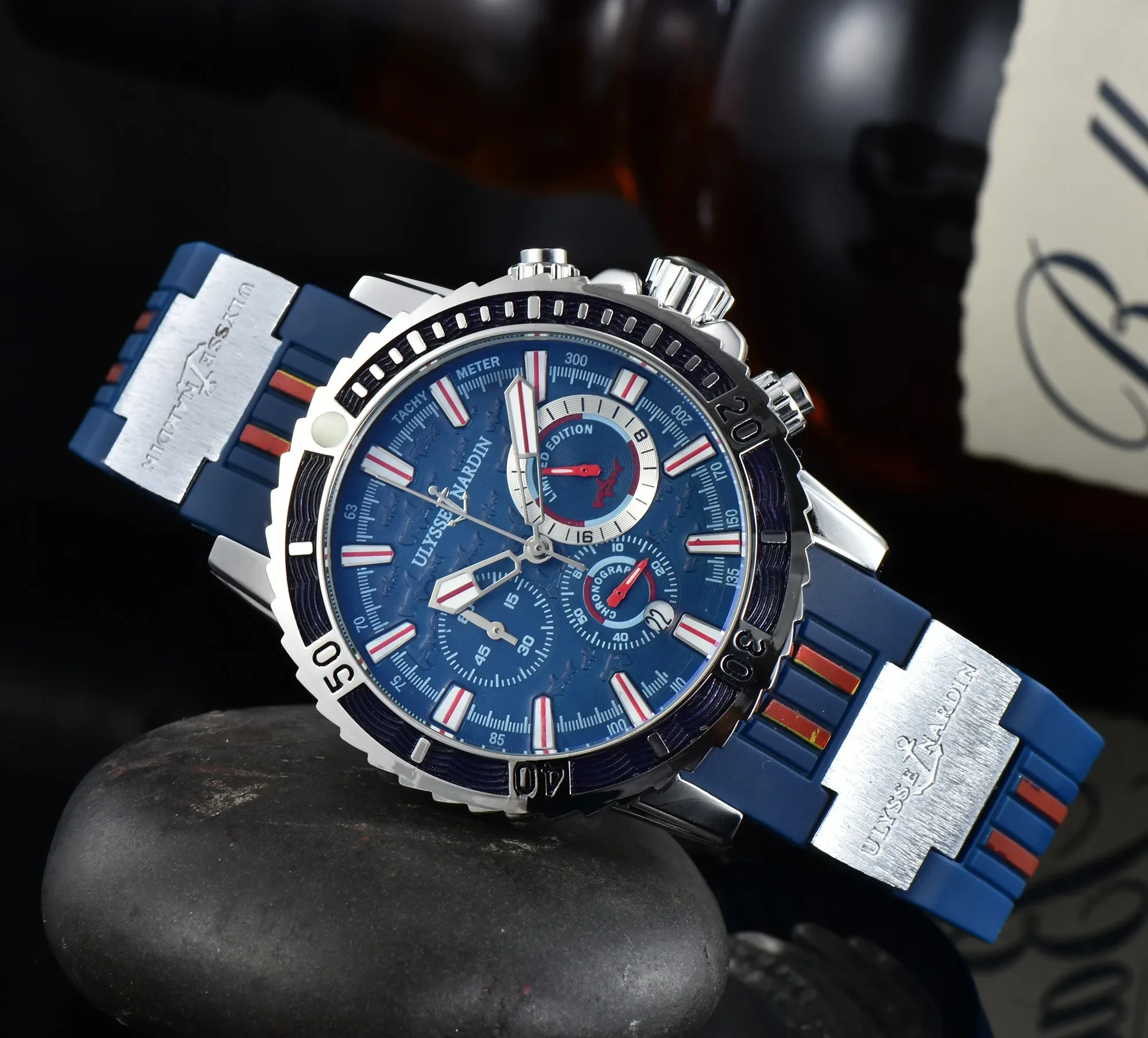 

Luxury Wathc Strap Delicate Three Hand Dial Reproduction Fashion Casual Green Black Good Quality Mens Quartz Watch