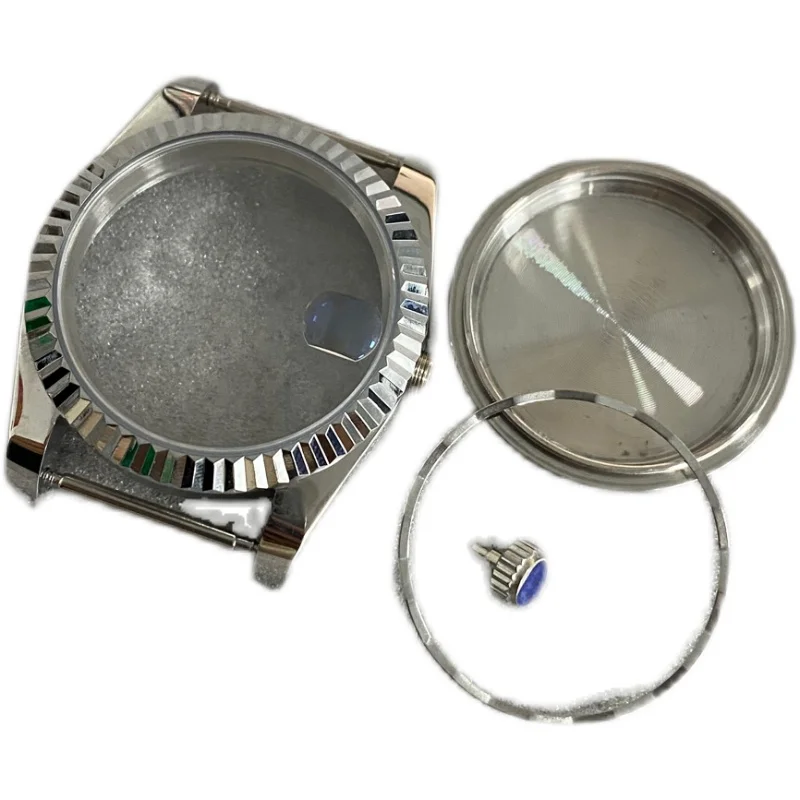 

36mm dog tooth ring case, sapphire glass, stainless steel case suitable for NH35/36 movement