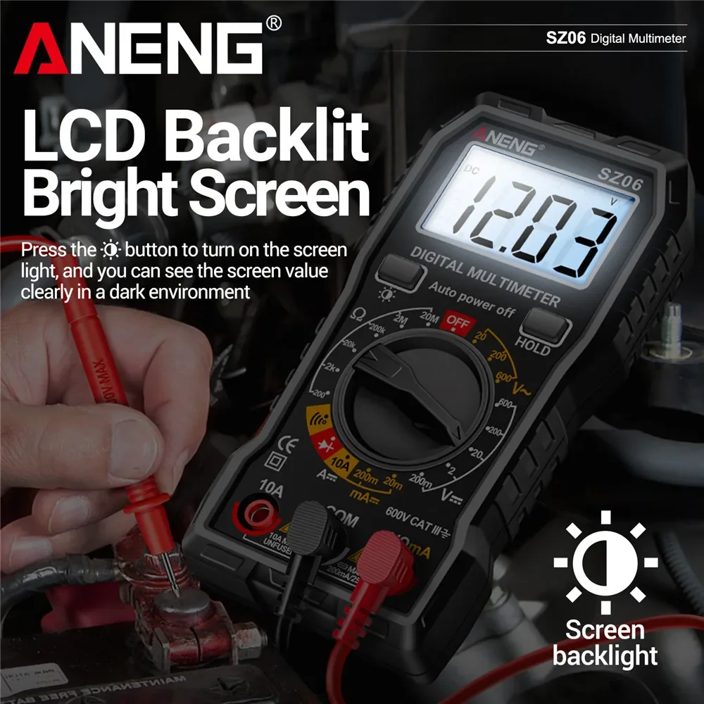 Advanced Smart Digital Multimeter for Voltage, Current, and Resistance Testing
